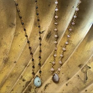 Ela Rae Beaded Choker - PINK/PURPLE (right)